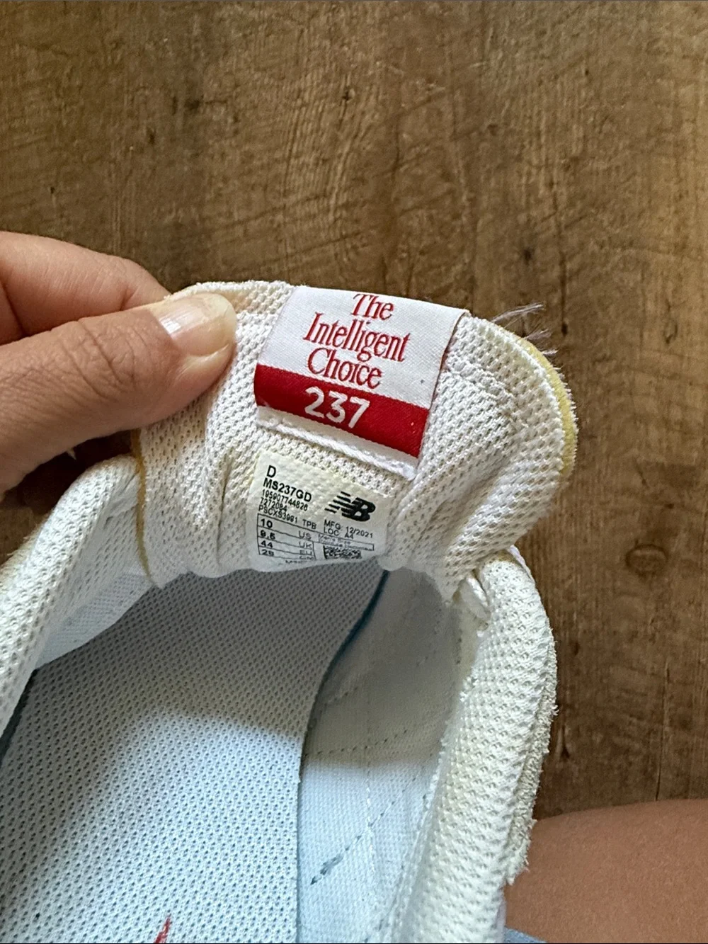 New Balance White Sneakers with Blue 'N' Logo